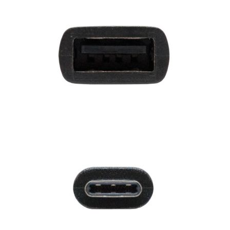 Nanocable Cable USB 2.0 USB-C Macho a USB-A Hembra, 0,15m, Negro Nanocable Cable USB 2.0 USB-C Macho a USB-A Hembra, 0,15m, Negro